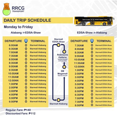 Schedule of shuttle from megamall .